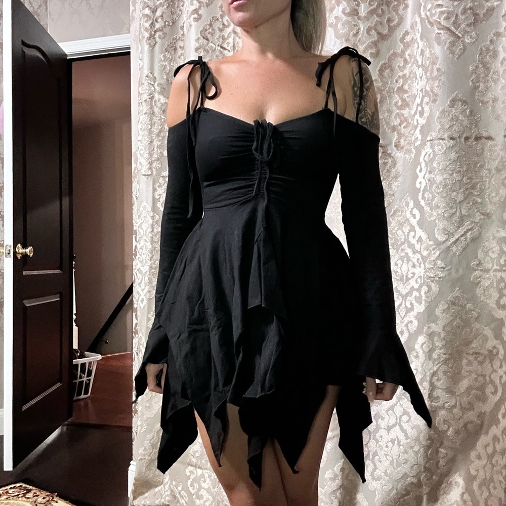 Elegant Black Off-Shoulder Dress